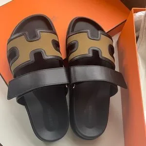 Hermes | Shoes | Herms Olive And Black Men Sandals 45 | Poshmark display picture 2